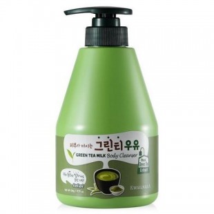 WELCOS Kwailnara Green Tea Milk Body Cleanser/Гель для душа с экстрактом зелёного чая 560 мл.